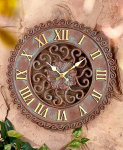 The Lakeside Collection Distressed Look Indoor/Outdoor Wall Clock