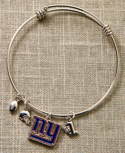 NFL New York Giants Team Charm Bangle Bracelet Sports Collectible Gifts