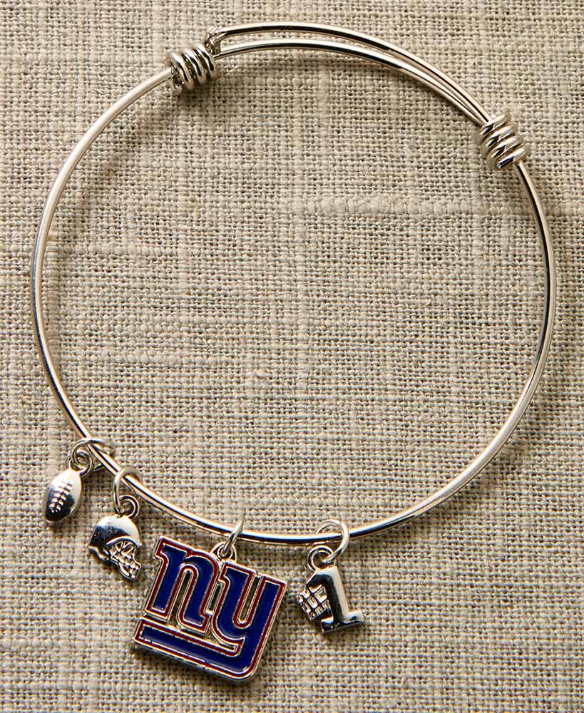 NFL New York Giants Team Charm Bangle Bracelet Sports Collectible Gifts