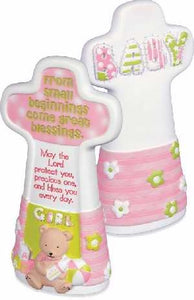 Baby Blessings New Baby Girl Keepsake Cross