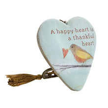 Load image into Gallery viewer, A Happy Heart is a Thankful Heart Keepsake