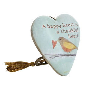 A Happy Heart is a Thankful Heart Keepsake