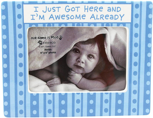 Enesco Our Name is Mud by Lorrie Veasey Awesome Baby Blue Photo Frame 7-Inch