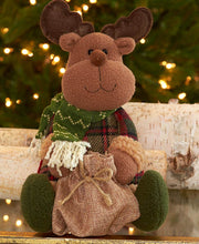 Load image into Gallery viewer, Plush Reindeer with Small Gift Sack