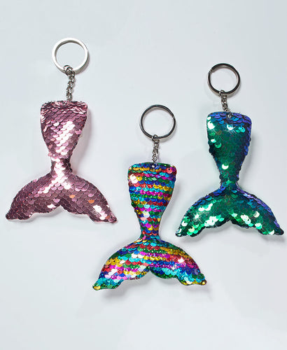 Sequin Mermaid Key Chain Set