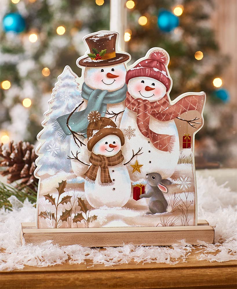 Vintage Inspired Snowman Family Sign