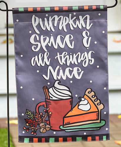 Pumpkin Spice Autumn Garden Flag