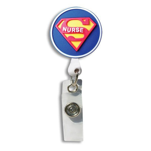 Super Nurse Rubber Retractable Badge Reel