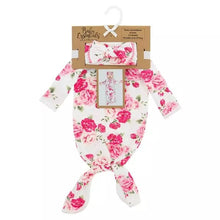 Load image into Gallery viewer, Floral Baby Gown &amp; Headband