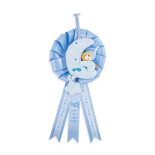 Musical Moon It's a Boy Birth Announcement Hospital Door Hanger