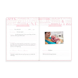 Sweet Simple Pink Girl Baby Memory Book