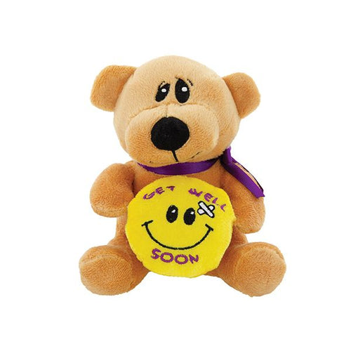Get Well Soon Smiley Face Teddy Bear