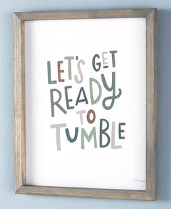 Funny Laundry Sign "Let's Get Ready to Tumble"