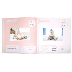 Pink Flower Baby Girl First Year Memory Book