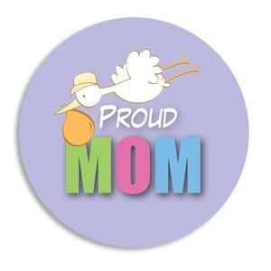 PROUD MOM Button Pin