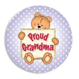 Proud Grandma Button Pin