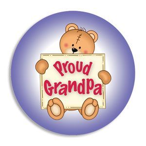 PROUD GRANDPA Button Pin