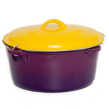 Load image into Gallery viewer, Enamel Coated Purple &amp; Gold Dutch Oven - 9 Quart