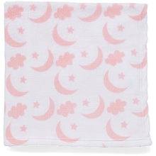 Load image into Gallery viewer, Pink Baby Girl Moon and Star Fleece Baby Blanket