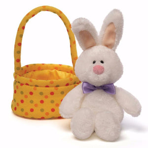 Purple Jelly Beaners Plush Rabbit Easter Basket