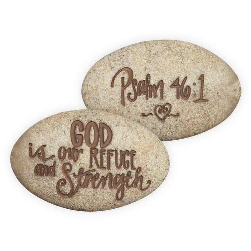 God is our Refuge Inspirational Prayer Stone