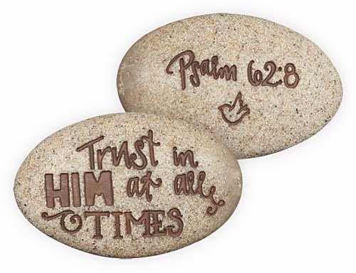 Trust in Him Prayer Pocket Stone