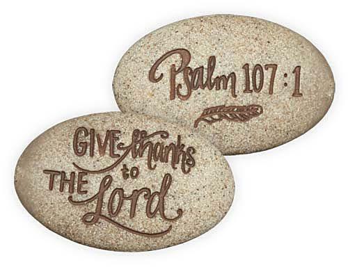 GIVE THANKS TO THE LORD Inspirational Prayer Stone