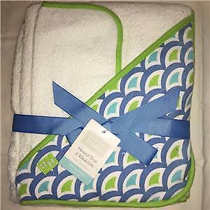 Green Blue Wave Baby Towel Set