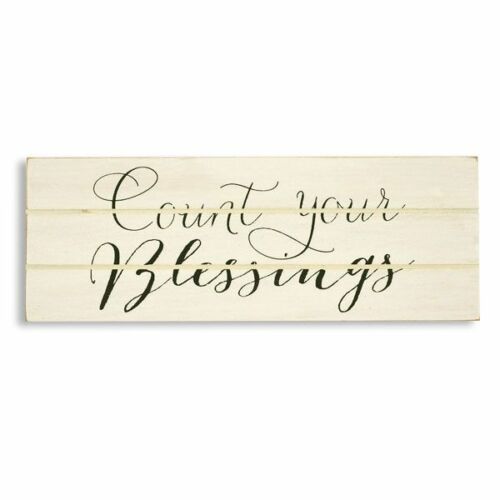 Count Your Blessings Wood Slat Sign