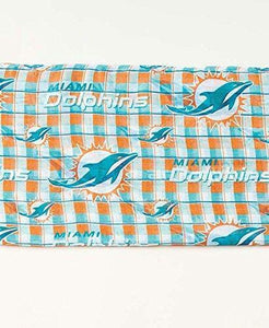 Women's Miami Dolphins Plaid Endless Loop Scarf